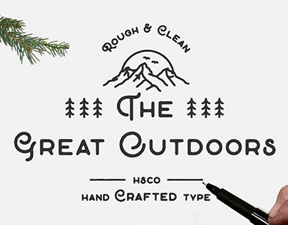 The Great Outdoors - Hand Crafted Typeface