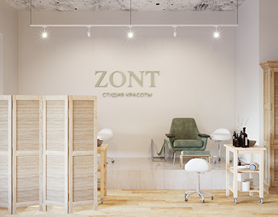 Фирменный стиль и интерьер салона красоты ZONT