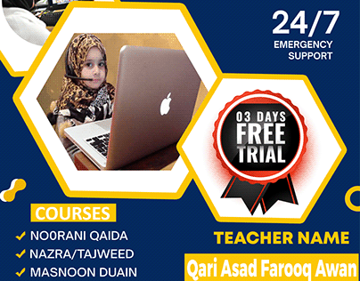 Online Quran Teaching Academy Flyer,Poster