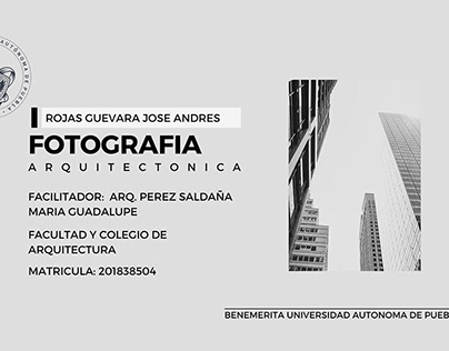 Fotografía para la Arquitectura (Portafolio)