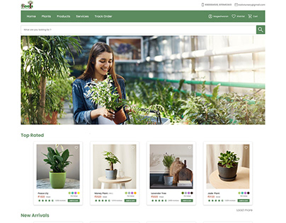 Website Landing Page Design - Roots Nursery