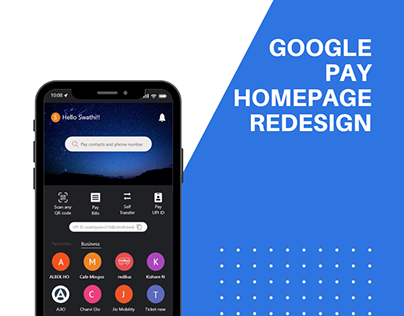 GPay App Homepage Redesign
