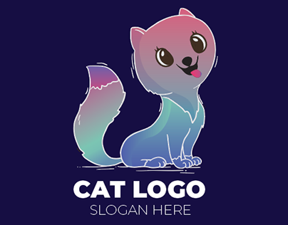 I Will Design Excited Cat Logo & Character Designs