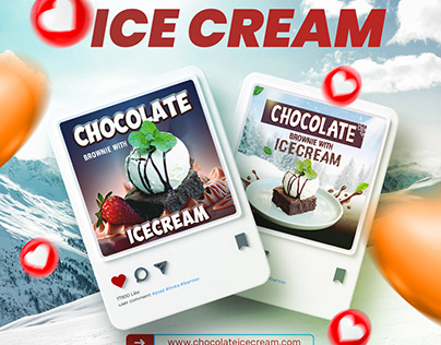social media ice cream post design