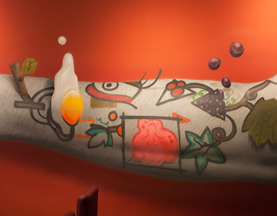 Brots restaurant · Spray painted mural