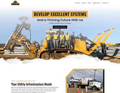 Utility Infrastructure Company - Web Design