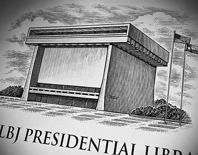 LBJ Presidentail Library Illustrated by Steven Noble