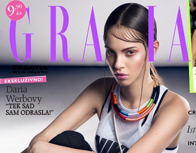 Grazia cover and editorial April 2015.