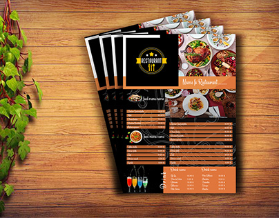 Restaurants menu card