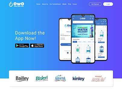 OWO Water Delivery Landing Page