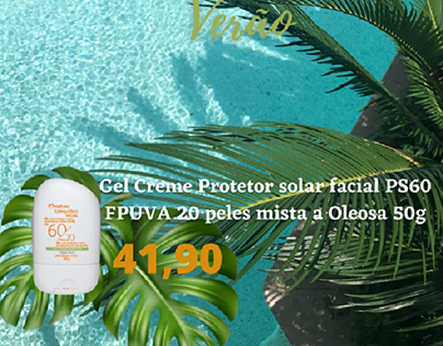 Gel Creme Protetor solar facial