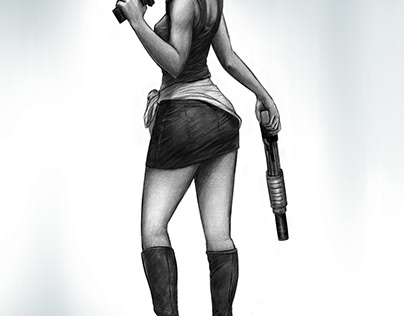 Fan art of Jill Valentine (Resident Evil 3).