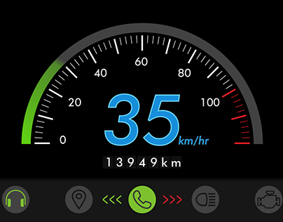 Digital Speedometer For An Electric Scooty