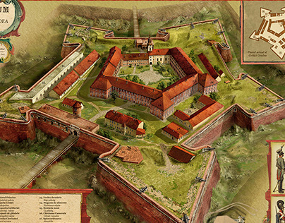 Fortress of Oradea - historical illustration