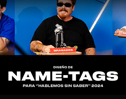 Name tags ''Hablemos sin saber'' 2024