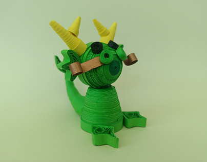 paper quilling dragon