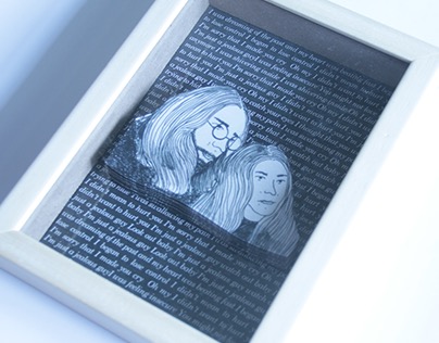 John Lennon & Yoko Ono 3D Pop Up Illustration