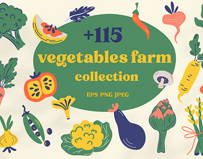 Vegetables farm collection
