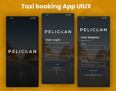 Pelickan: Taxi booking app UiUx