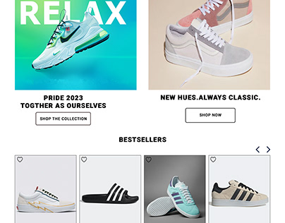 Shoes website home page Ui