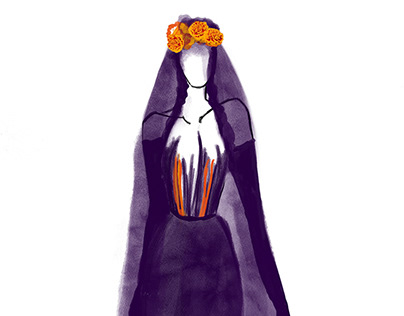 Projekt kostiumu śmierci inspirowany Santa Muerte
