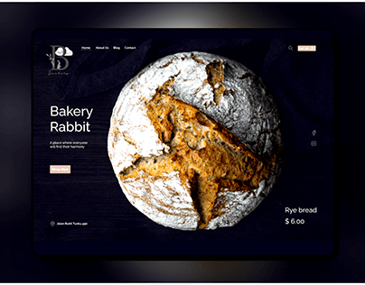 Website design with an adaptive version for a bakery