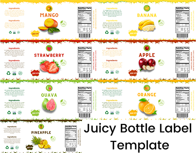 Juice Bottle Label Template