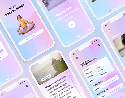 Meditation App - Peaceful Mind. UX & UI Case Study