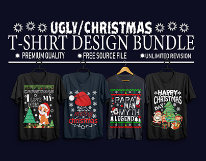 CHRISTMAS/​​​​​​​UGLY T-Shirt Design Bundle