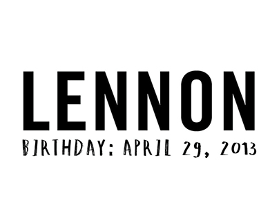 Lennon One Year Old Infographic - Personal Project