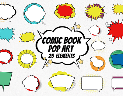 Comic Book Pop Art Elements
