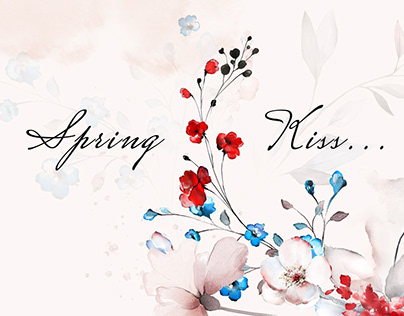 Spring Kiss - watercolor collection