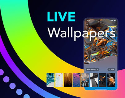 LIVE Wallpapers - Mobile app UX/UI design