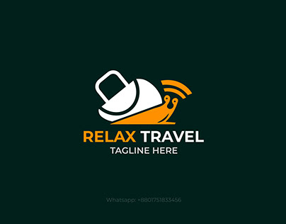 Relax Travel Logo, Solo Traveling Logo Design