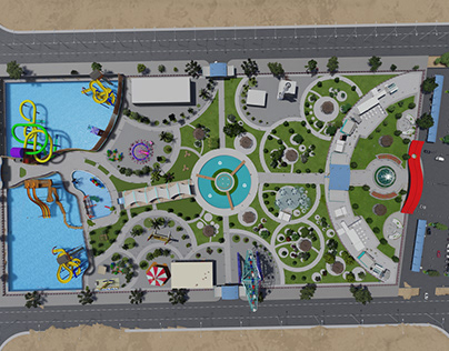 تصميم حديقة ملاهي والعاب مائية - Aqua - park design
