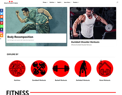 Fitness Website Design By Developer Nasim