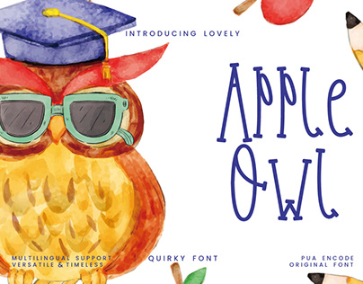 APPLE OWL DISPLAY - FREE FONT