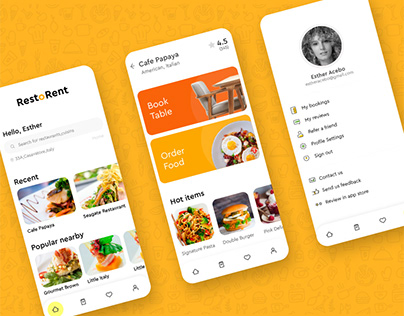 RestoRent - Restaurant Table& Food Booking App