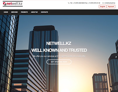 Fully responsive multi-language website for Netwell.kz