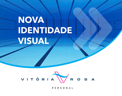 Logotipo Vitória Rosa Personal Natação