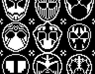 1bit pixel art masks