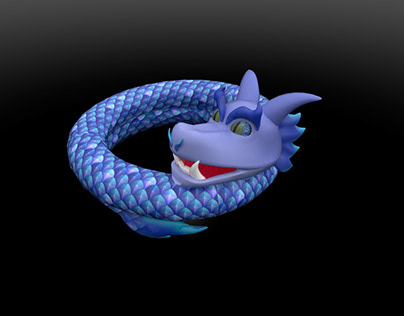 3d render dragon / serpent