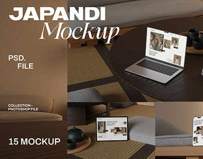 Branding Mockup Device - Japandi Style