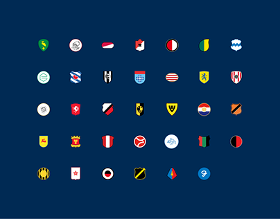 Simplified Dutch football logos