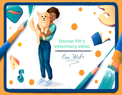Brand character for a veterinary clinic