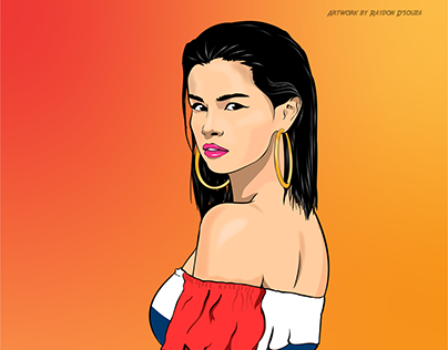 Selena Gomez Custom Artwork Vexel/Vector