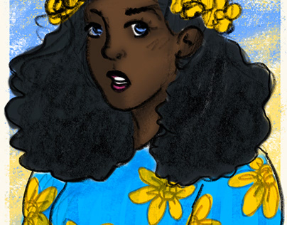 Sunflower girl, icon