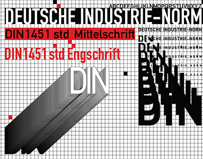 Typography poster for DIN 1451