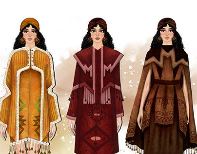 Fashion design inspired by Kurmanj women clothing