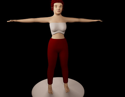 Girl 3D character model